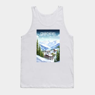 Affiche Courchevel - France - Auvergne-Rhône-Alpes - Savoie - illustration Tank Top